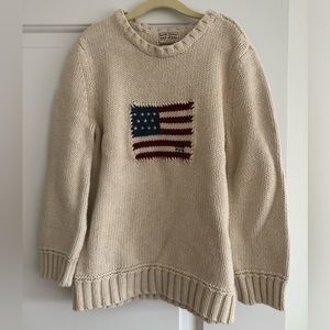 Ralph Lauren Polo Jeans American Flag sweater beige children’s size S